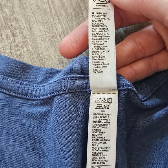 Athleta Tops Womens Size 1X Lot of 2 Twist Front 3/4 Sleeve Navy V Neck Tee - Picture 8 of 14